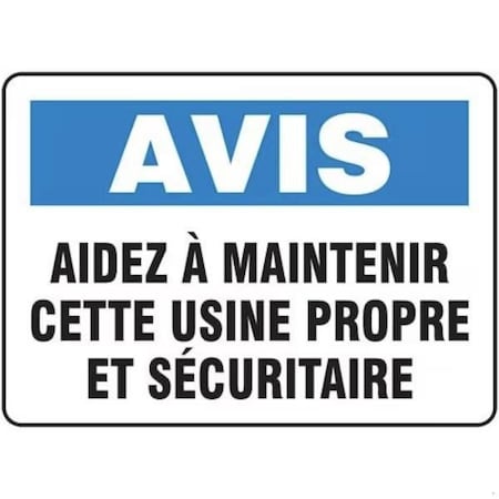 Accuform BILINGUAL FRENCH SIGN  SAFETY FRMHSK812VP FRMHSK812VP